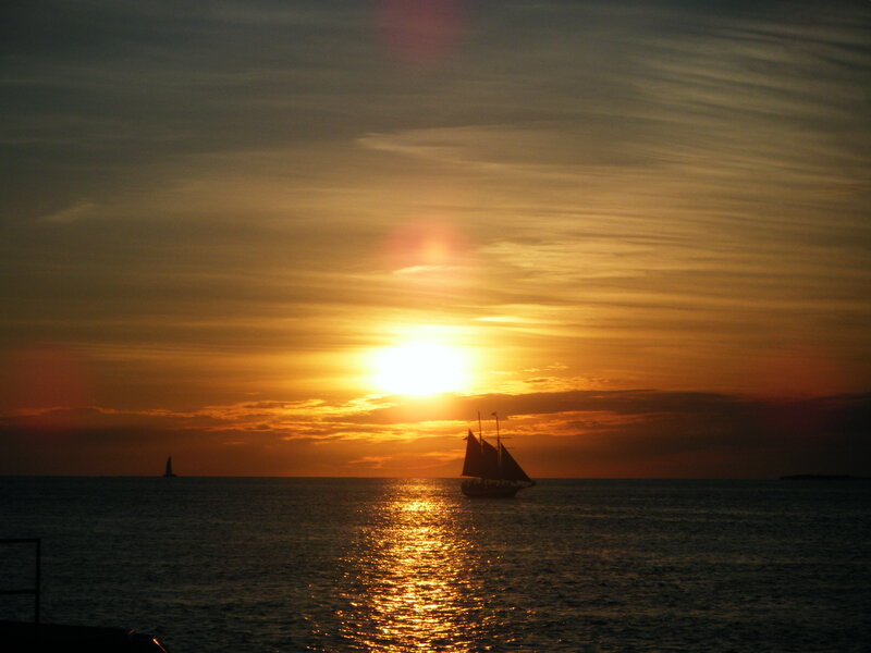 Sailboat at Sunset — Ocean