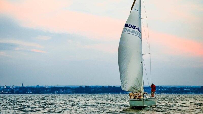 sailboat at sunset on the water
