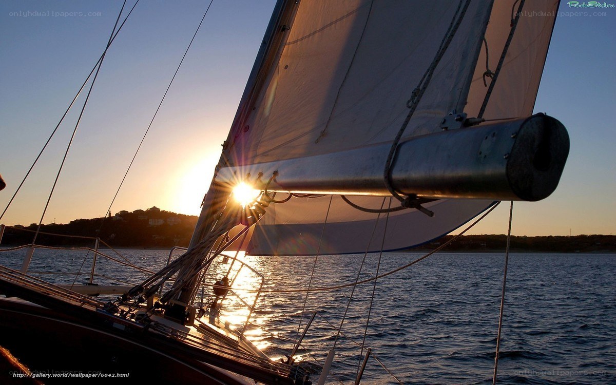 sailboat at sunset