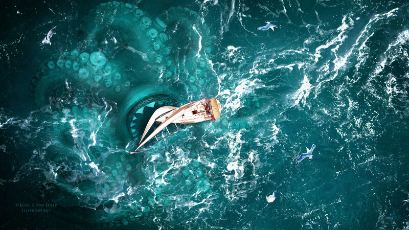 Sailboat Attacked by Octopus