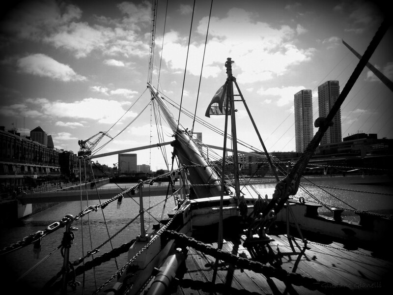 Sailboat Deck View — Black