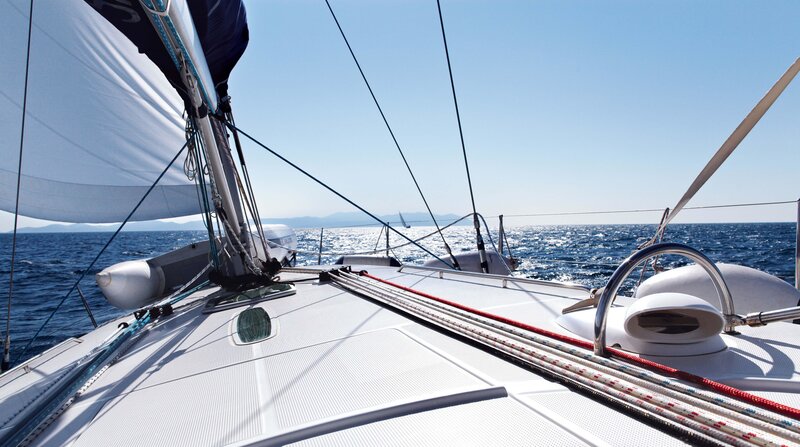 Sailboat Deck View — White