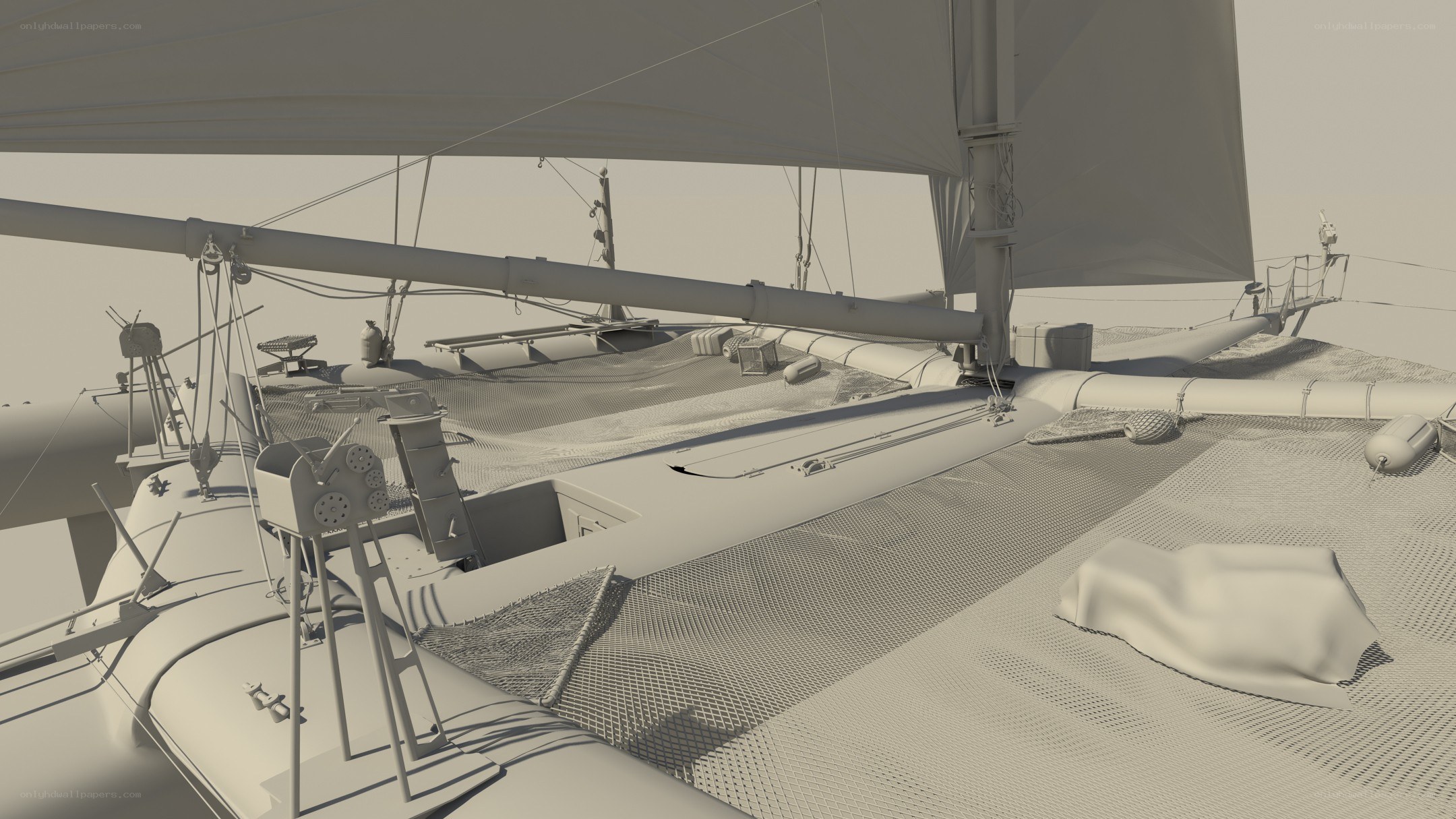sailboat deck view