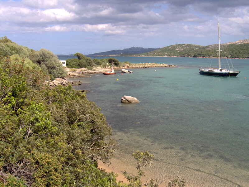 Sailboat in a calm bay