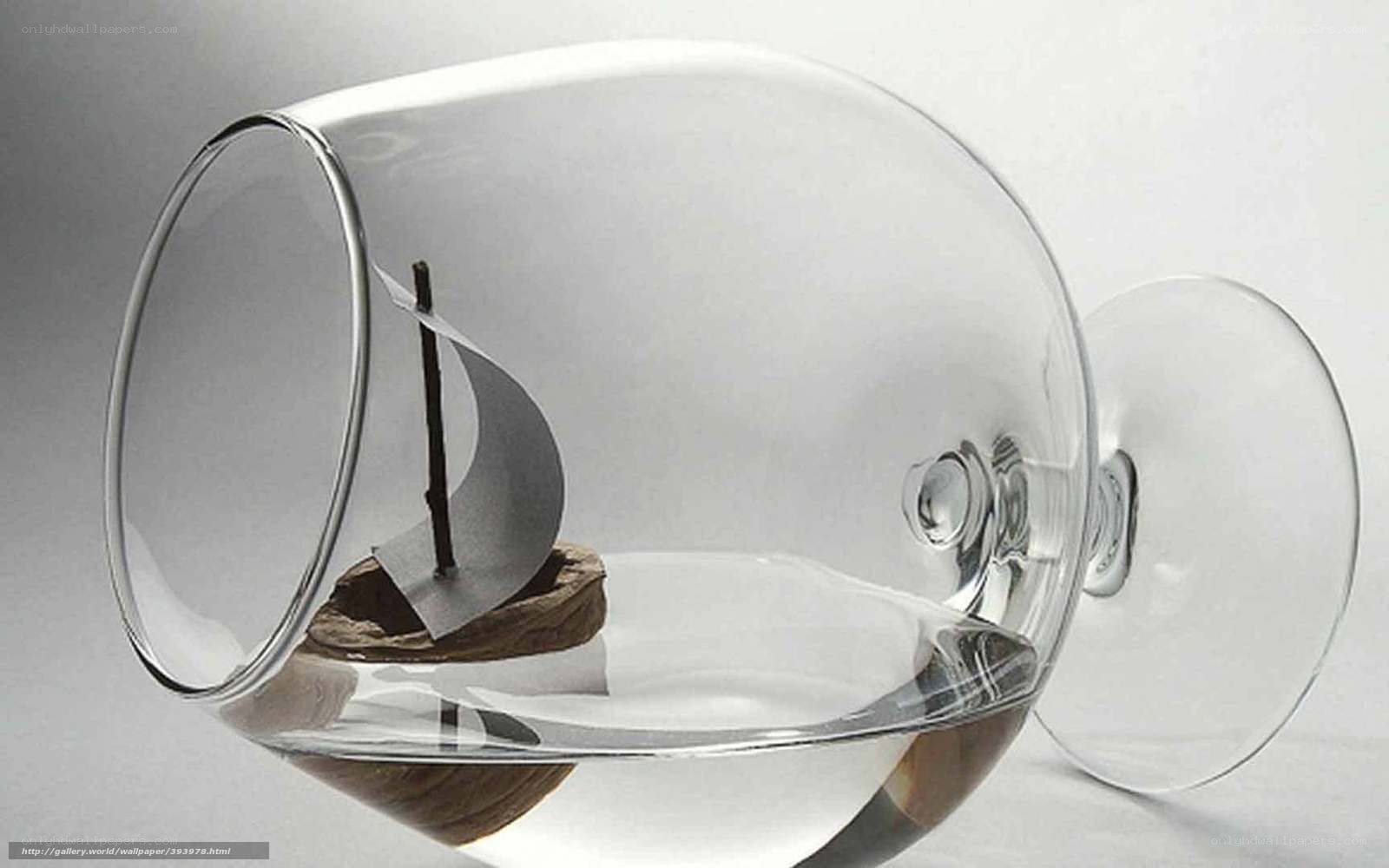 Sailboat in a glass bowl