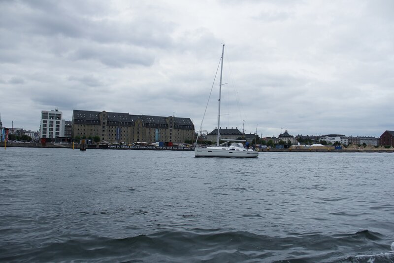 Sailboat in a harbor
