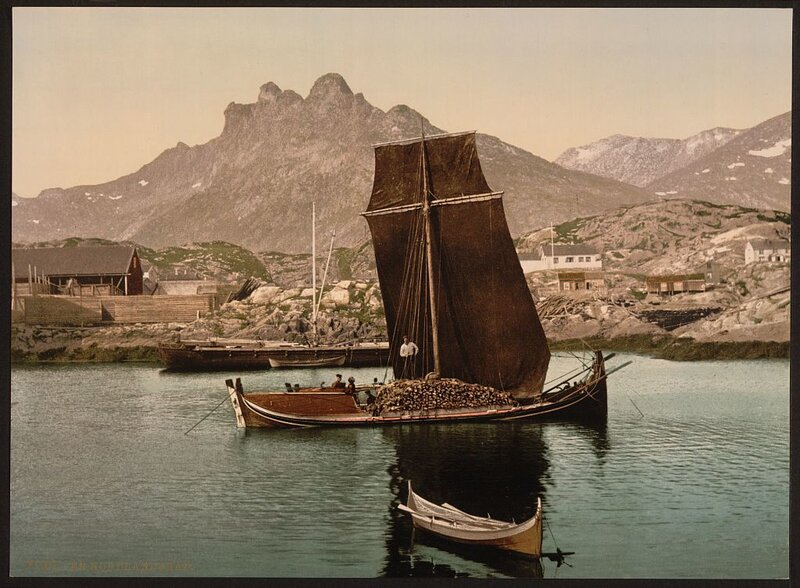 Sailboat in a Norwegian fjord