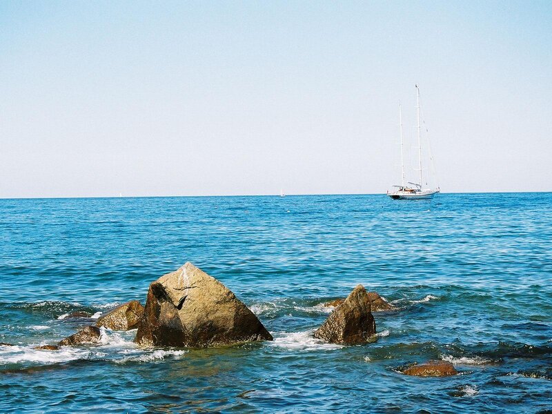 Sailboat in Blue Sea