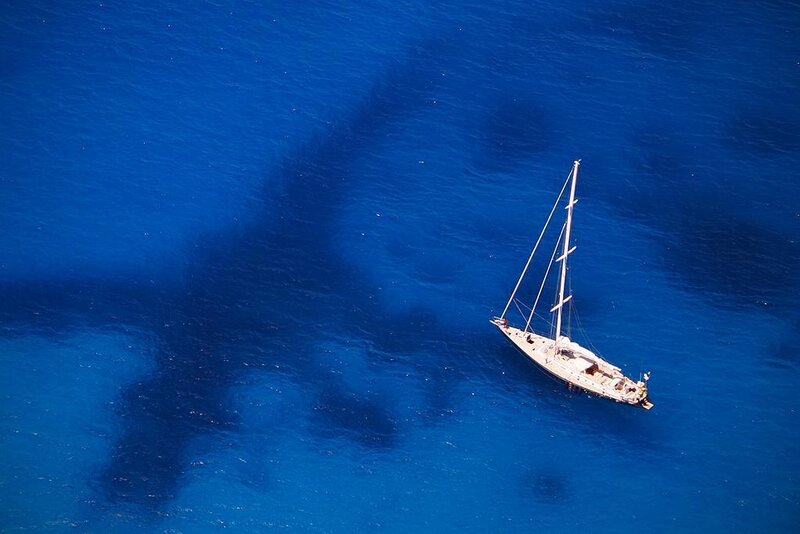 Sailboat in Blue Water