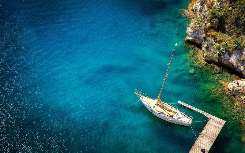 Sailboat in Cove