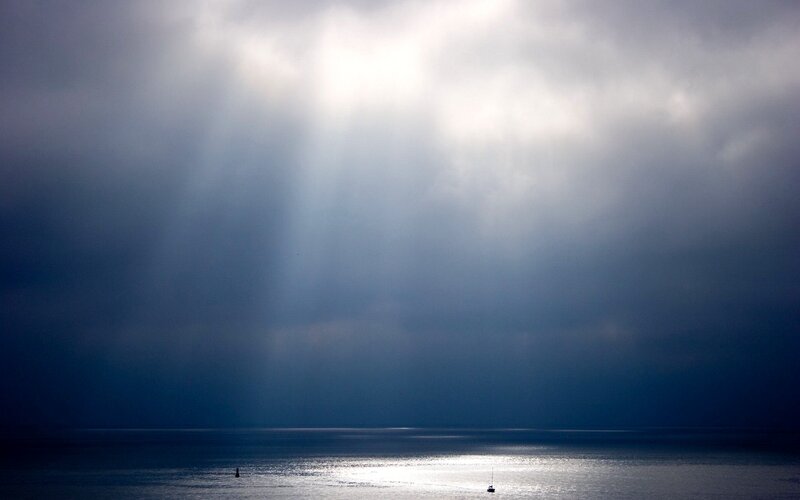 Sailboat in Dark Sea