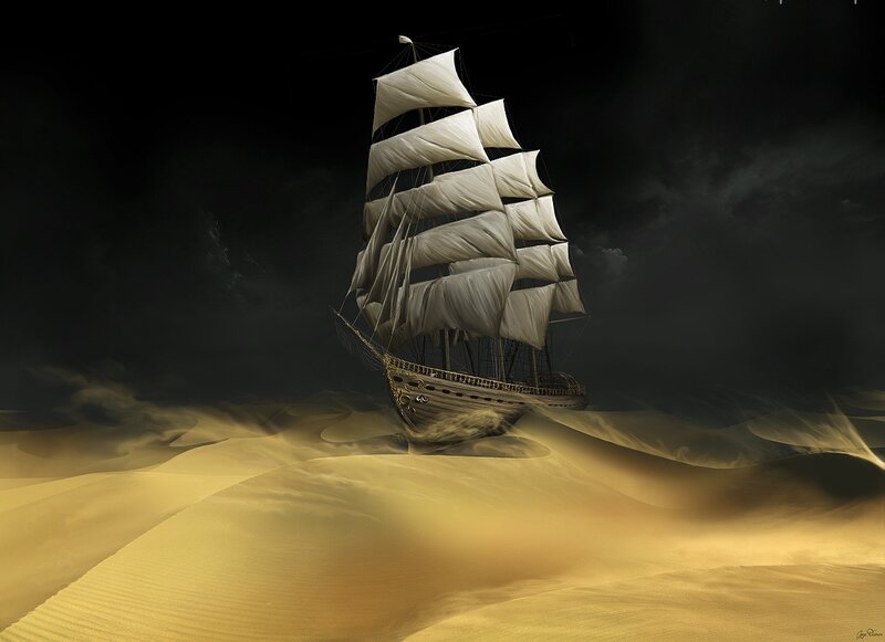 Sailboat in Desert