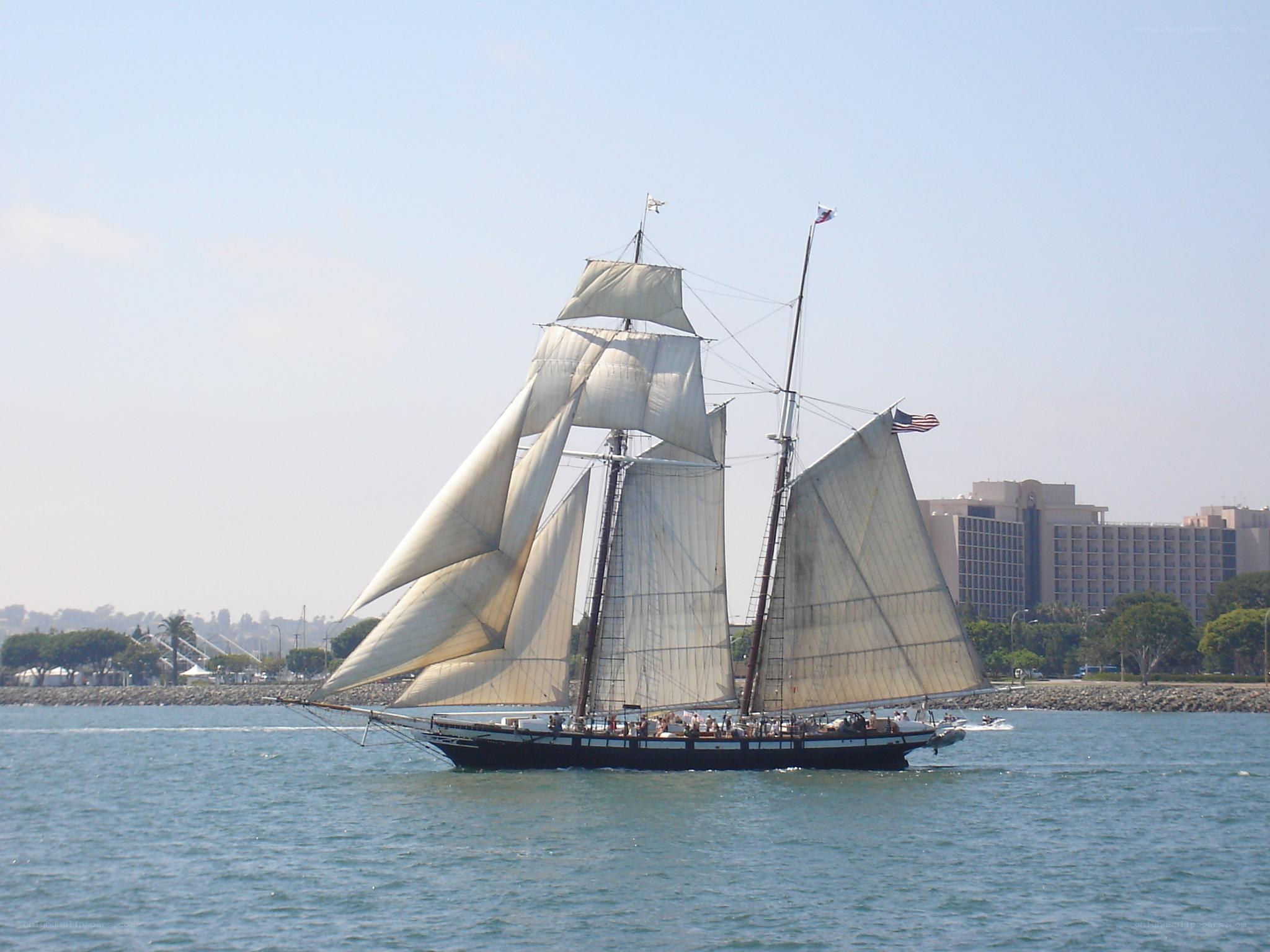 sailboat in harbor