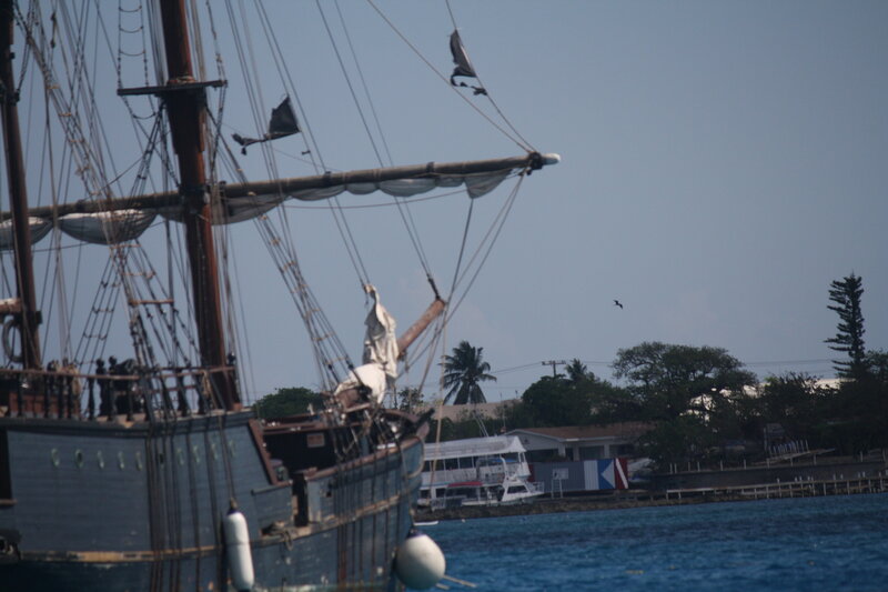 Sailboat in Harbor — Blue, Calm, Afternoon