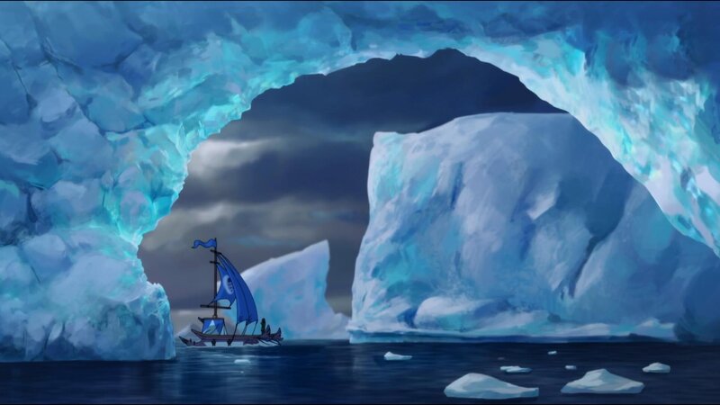 Sailboat in Ice Cave