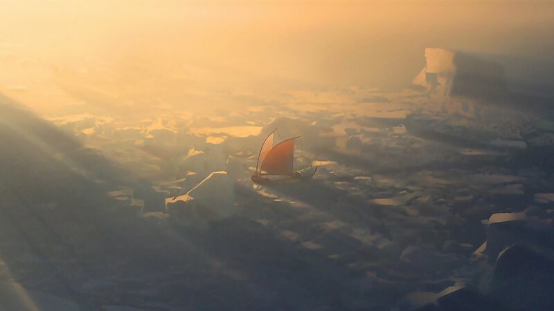 Sailboat in Ice Field