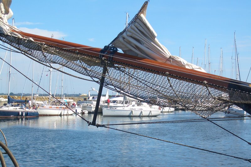 Sailboat in Marina — Blue, Calm, Afternoon
