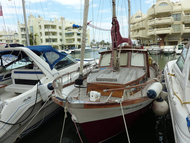 Sailboat in Marina — White