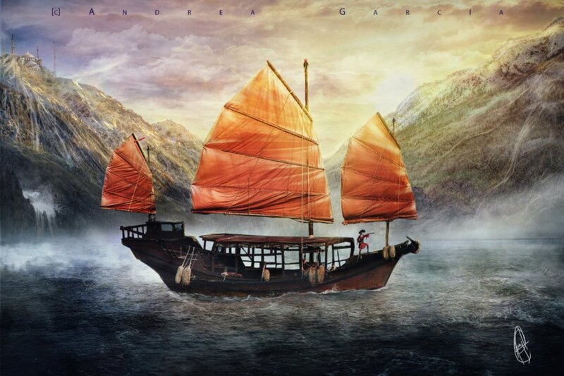 Sailboat in Mountain Pass