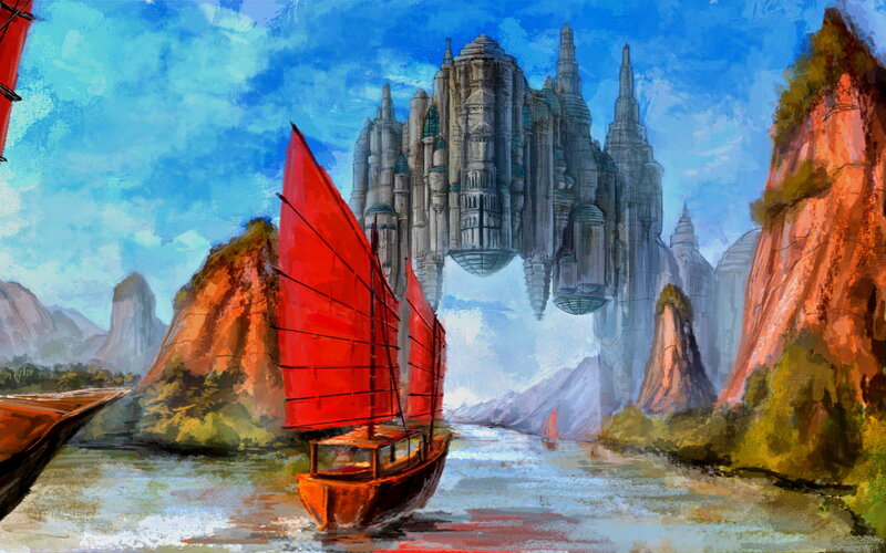 Sailboat in River