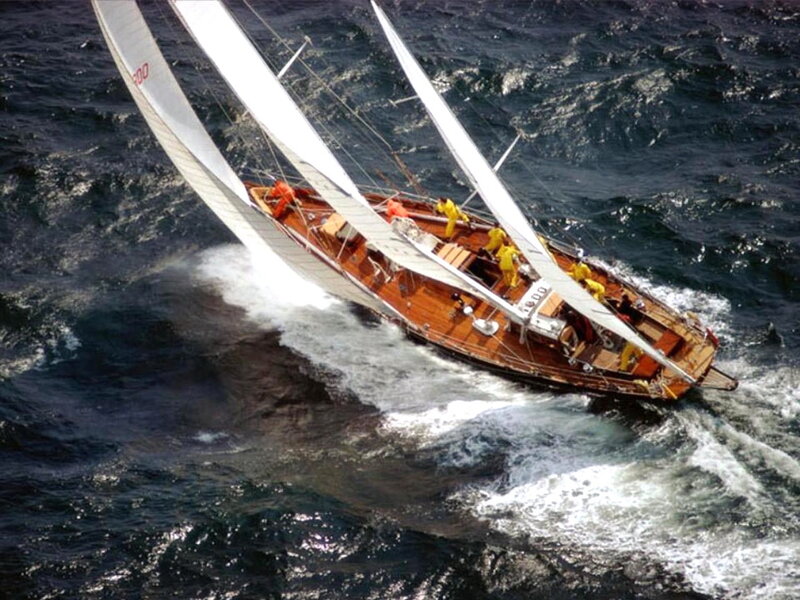 Sailboat in Rough Water