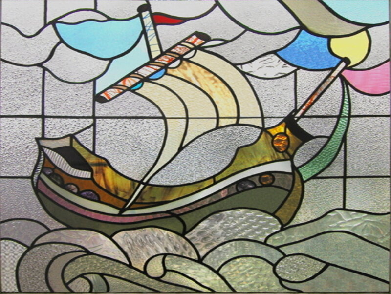 Sailboat in Stained Glass