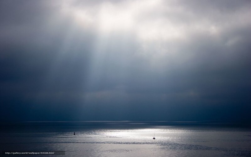 Sailboat in Stormy Sea — Gray, Dramatic