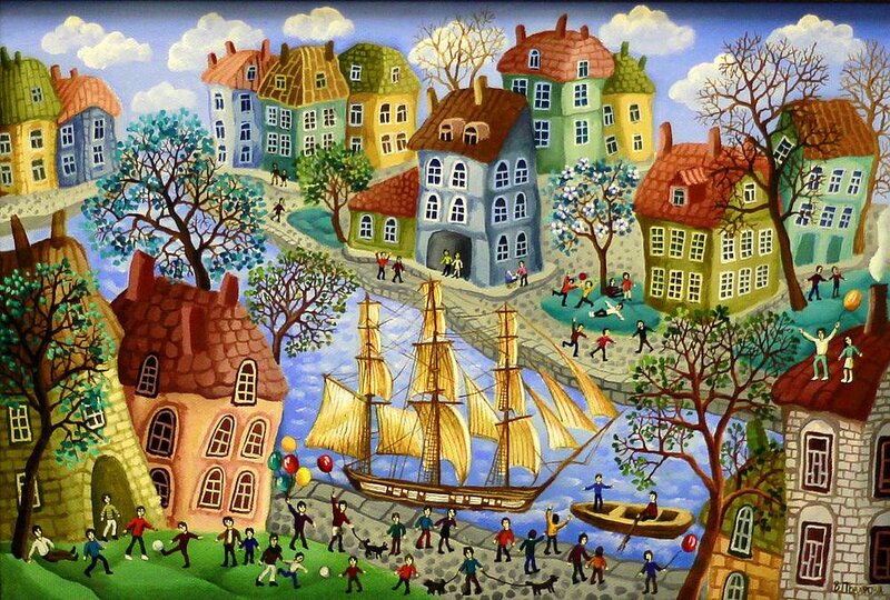 Sailboat in Town