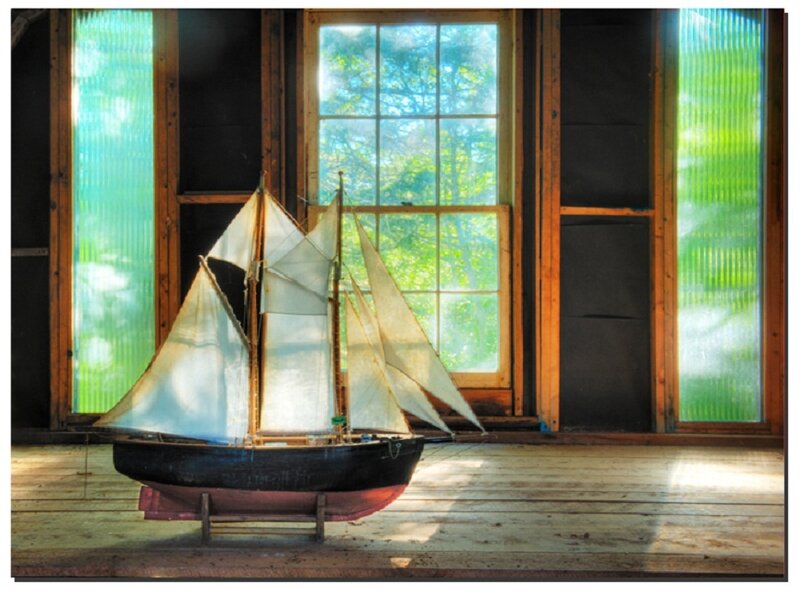 Sailboat Model on Floor