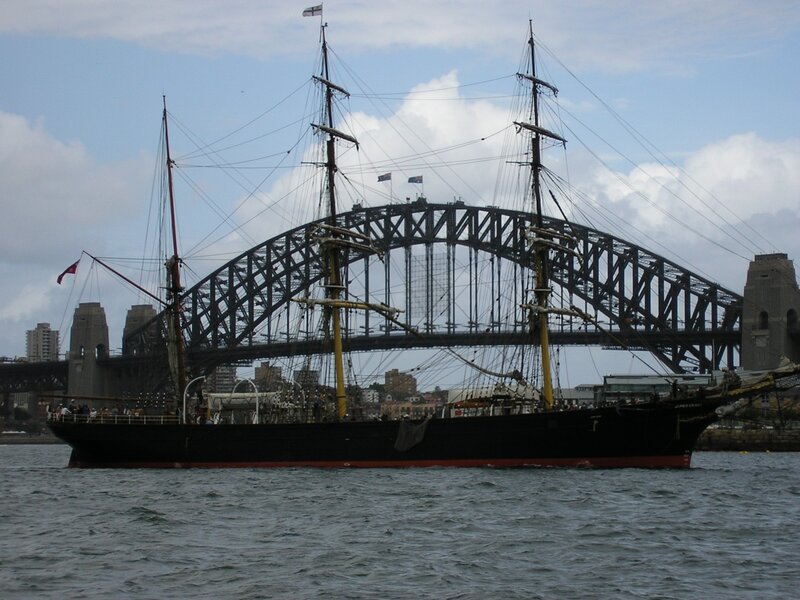 Sailboat Near Bridge