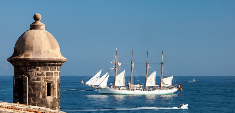 Sailboat Near Fort