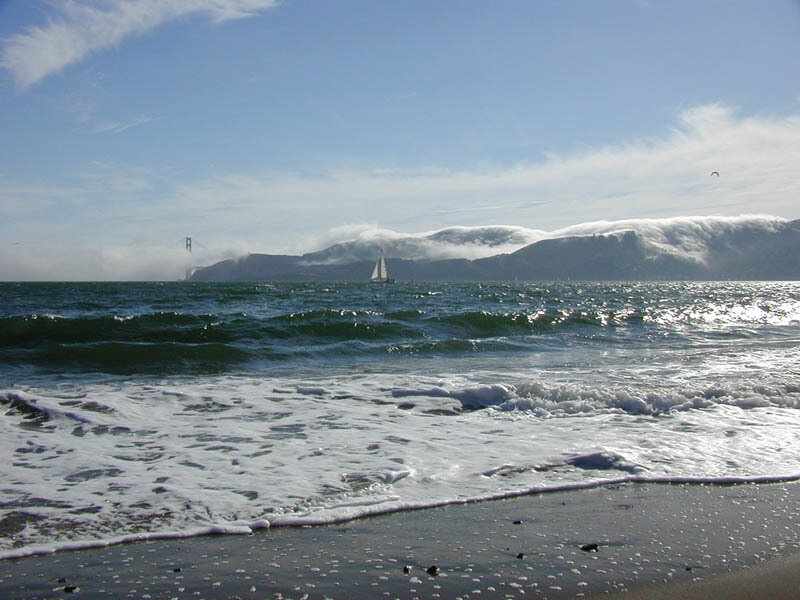 sailboat near golden gate bridge