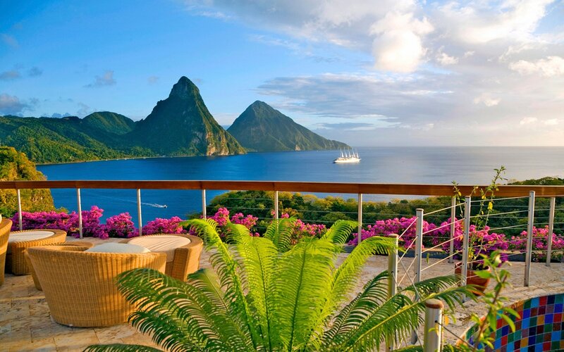 Sailboat Near Mountains