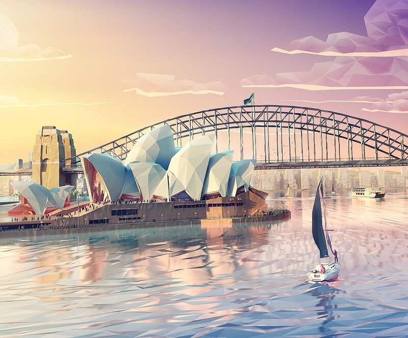 Sailboat Near Opera House