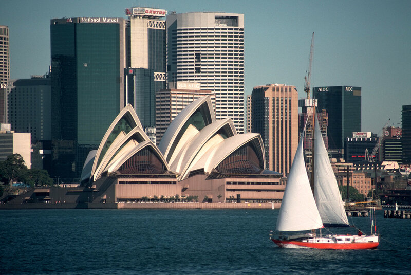 Sailboat near Sydney Opera House