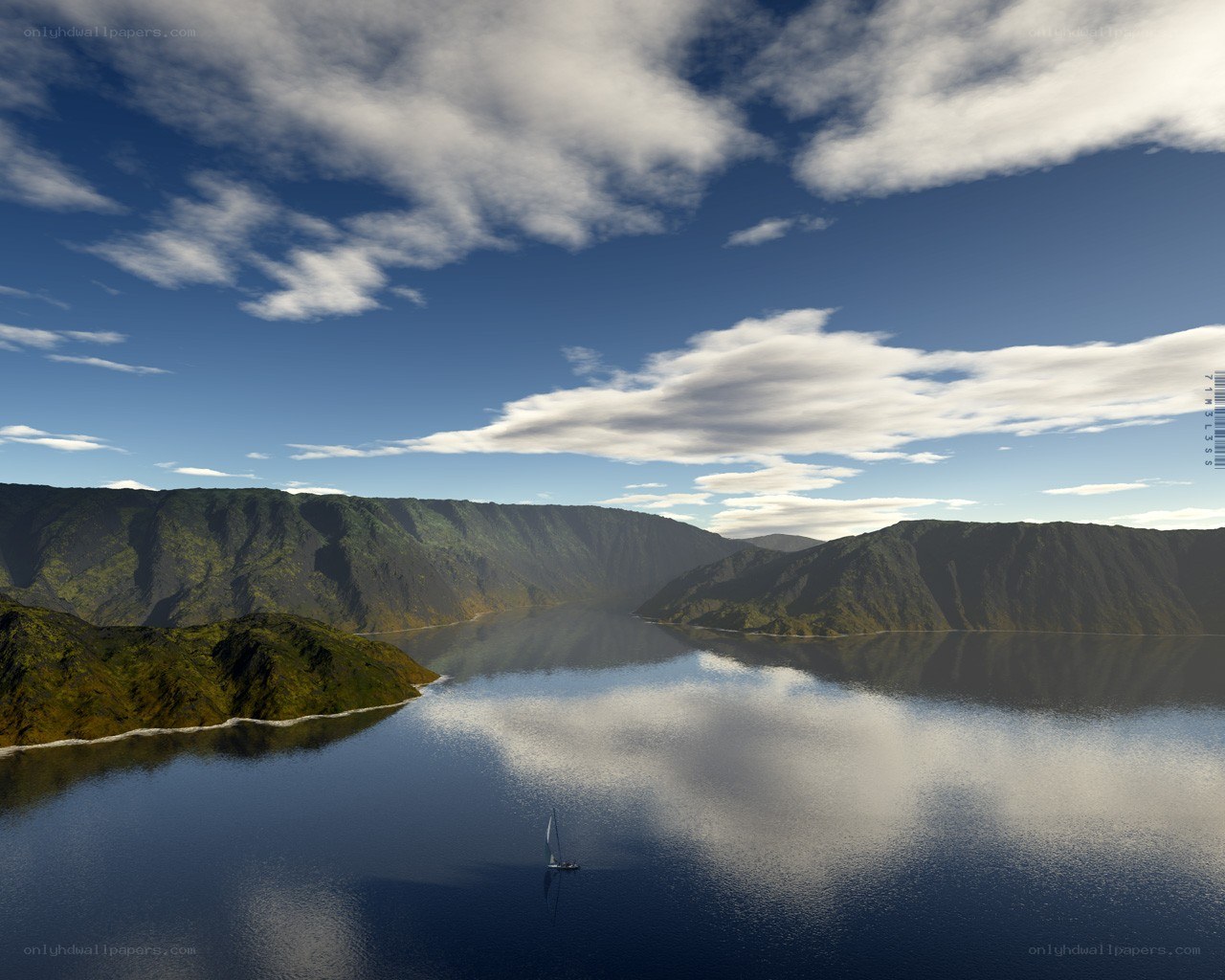 Sailboat on a calm bay