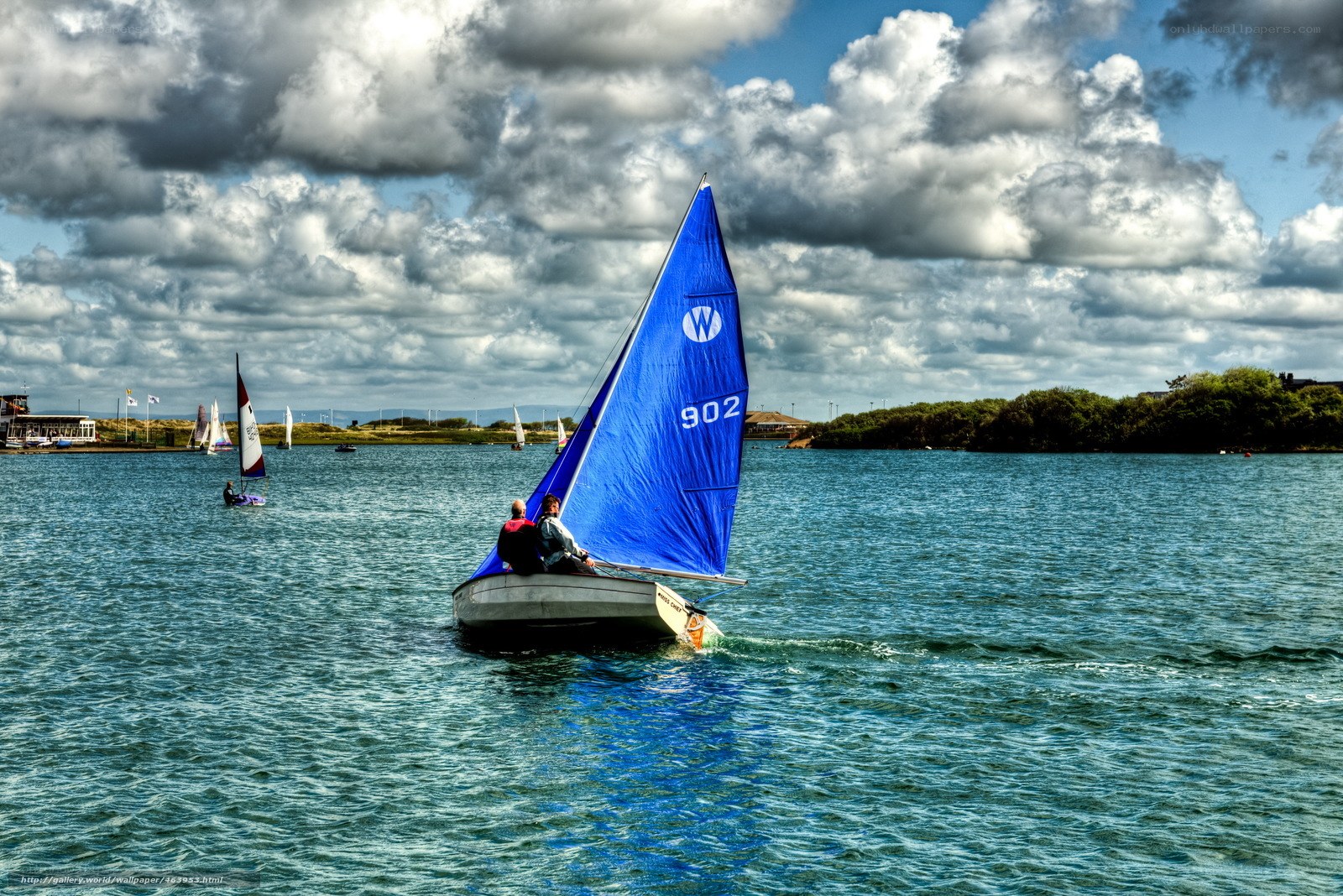 Sailboat on a cloudy day