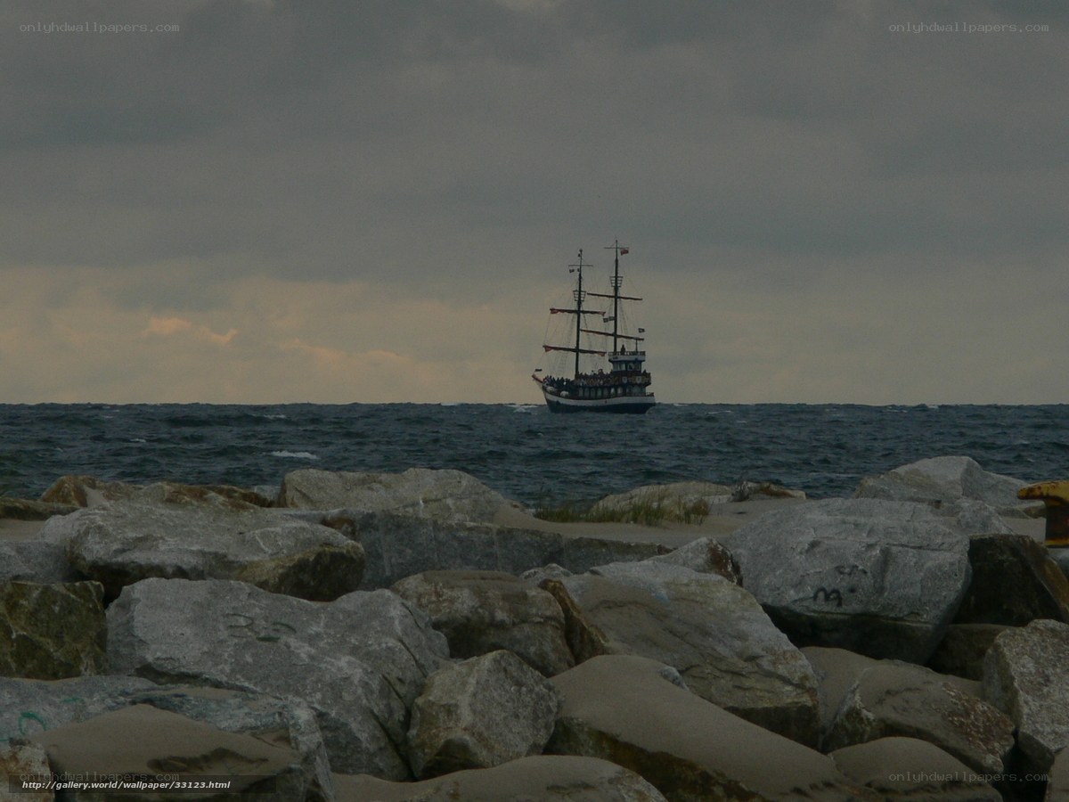 sailboat on a cloudy day