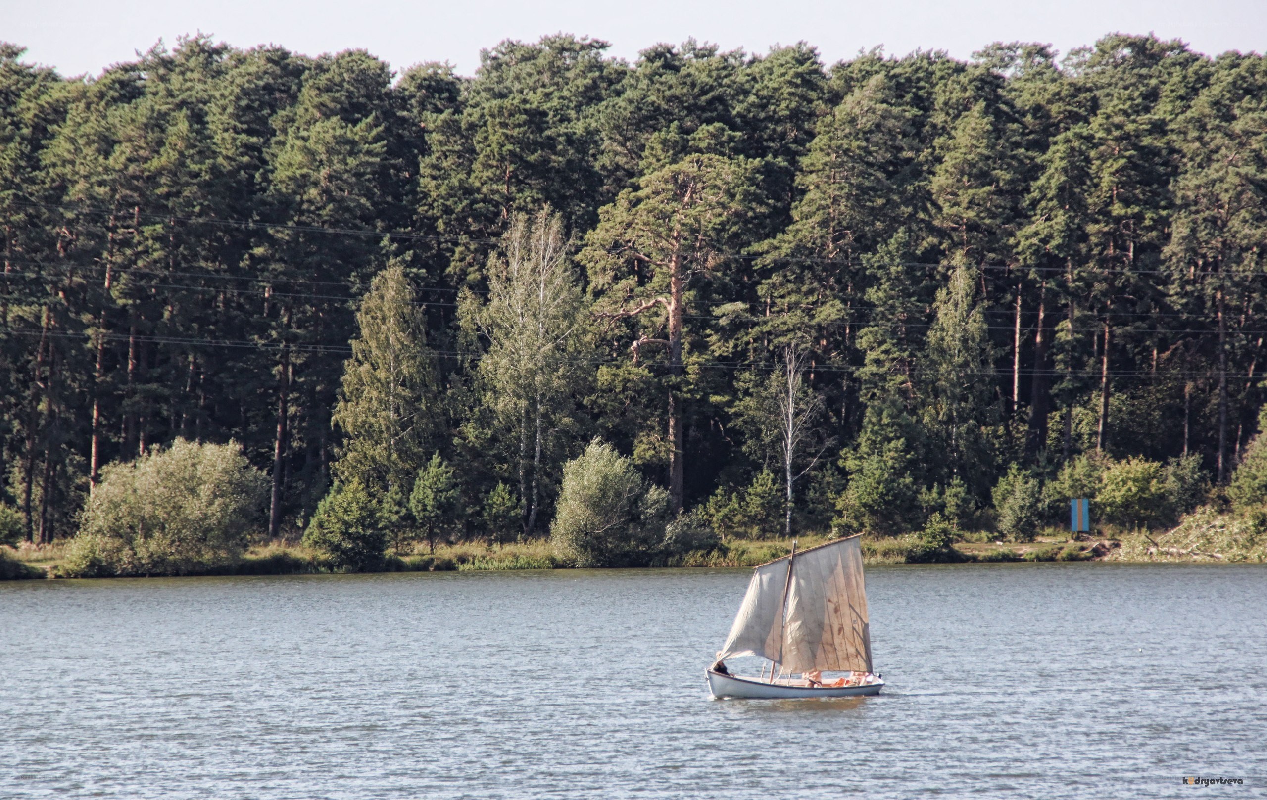 Sailboat on a lake