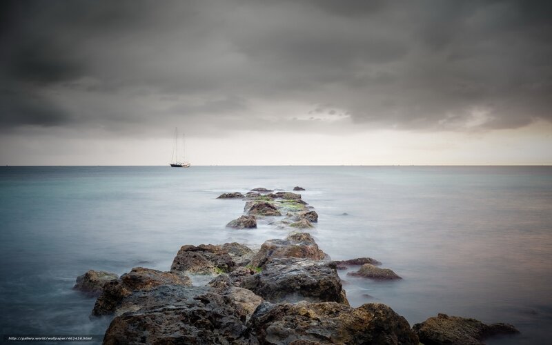 Sailboat on a stormy sea