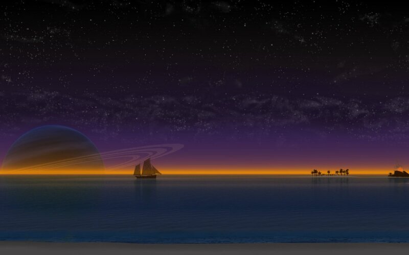 Sailboat on Alien Planet