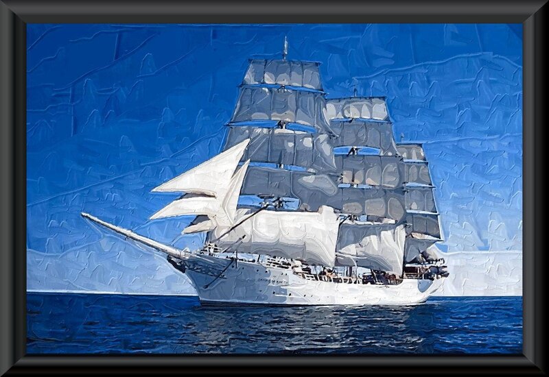 Sailboat on Blue Sea