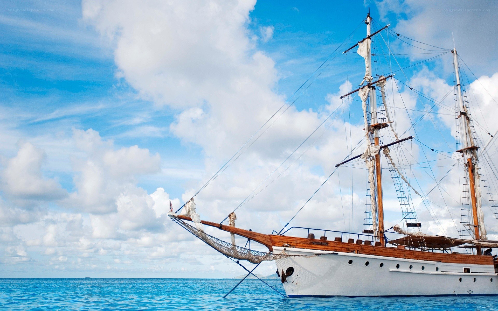 Sailboat on calm ocean