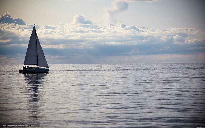 Sailboat on calm sea