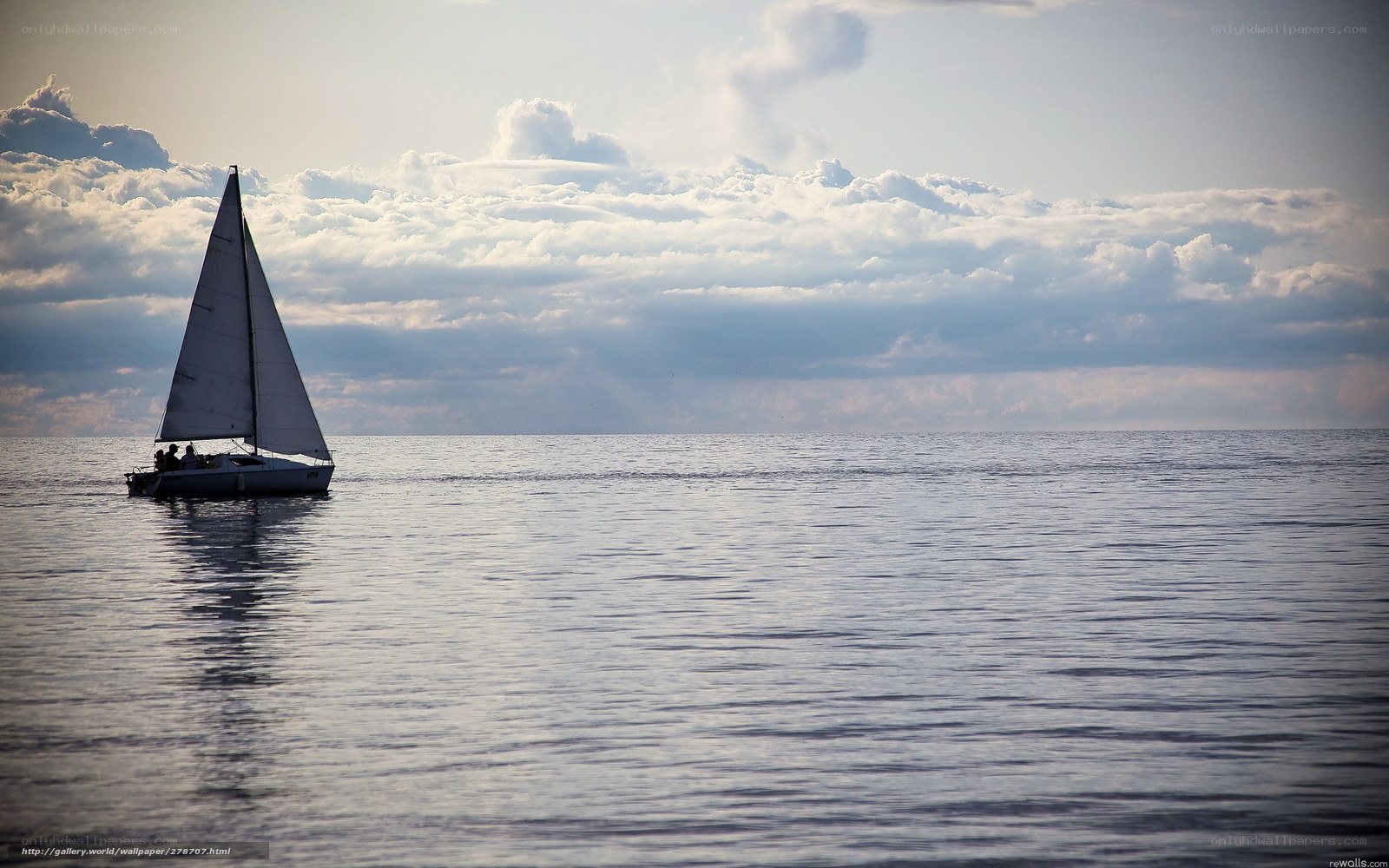 Sailboat on calm sea