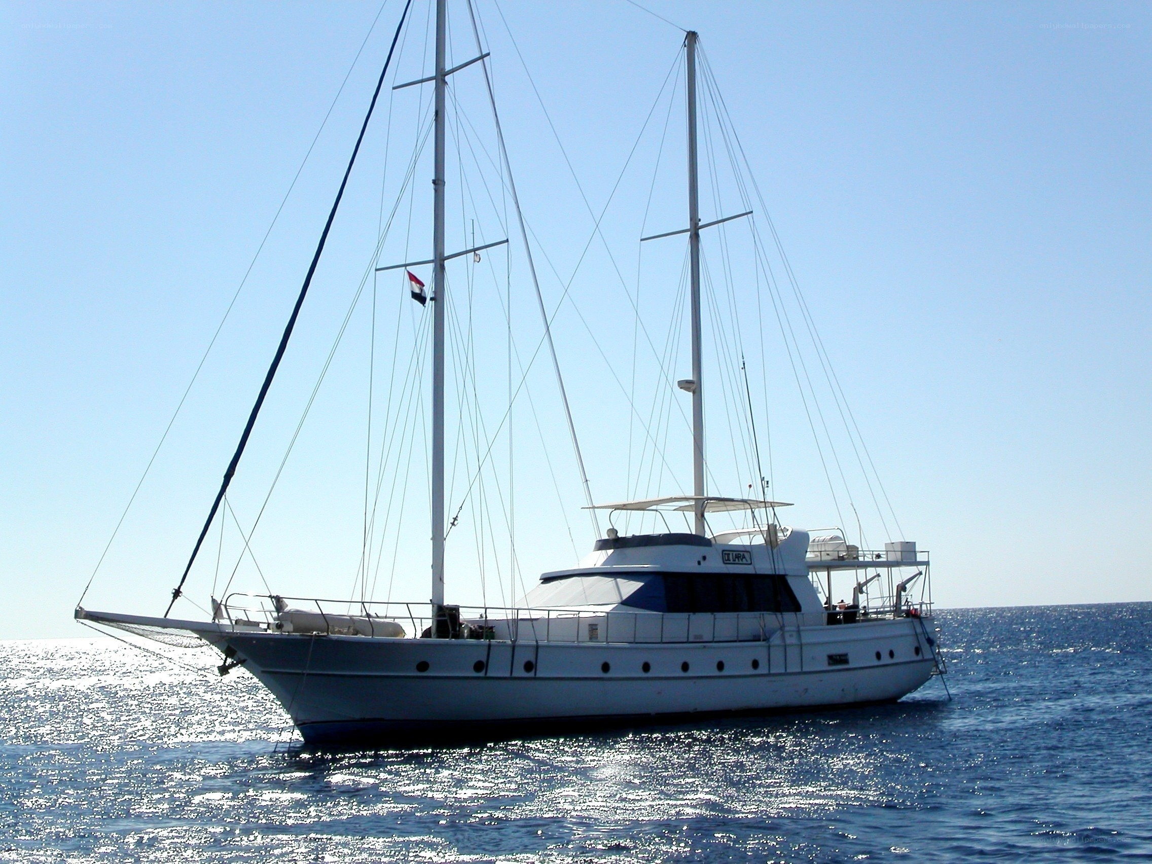 Sailboat on calm sea