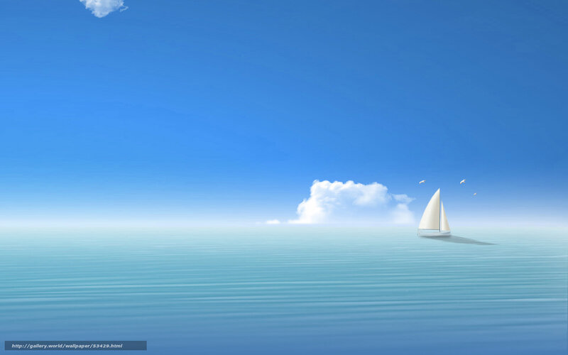 Sailboat on calm sea