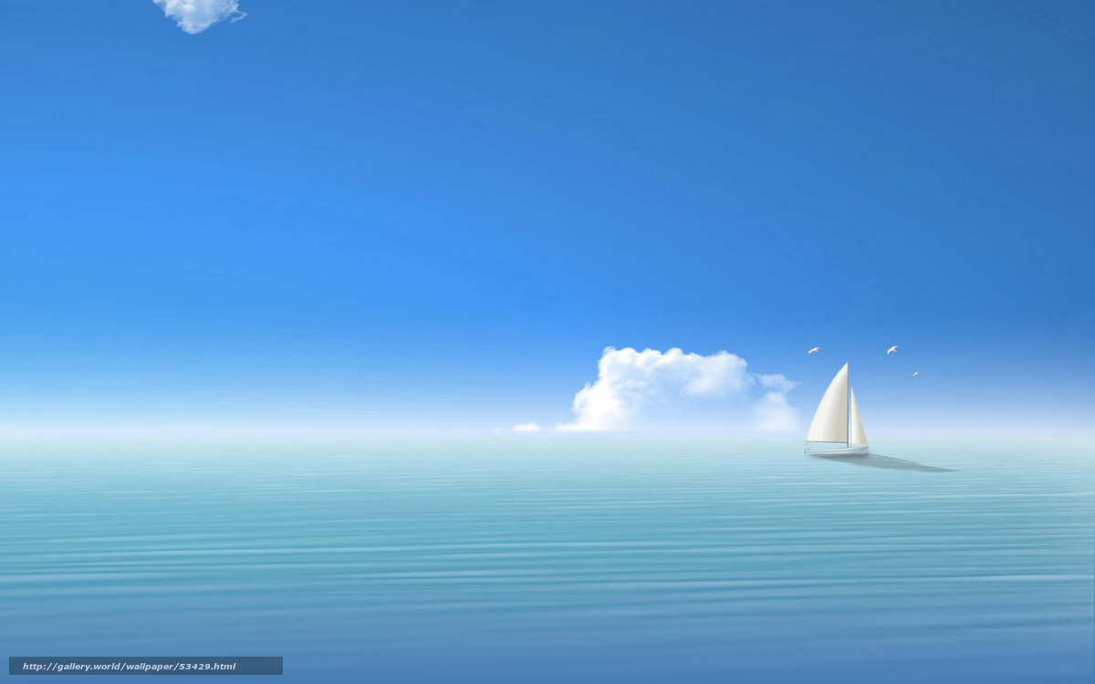 Sailboat on calm sea