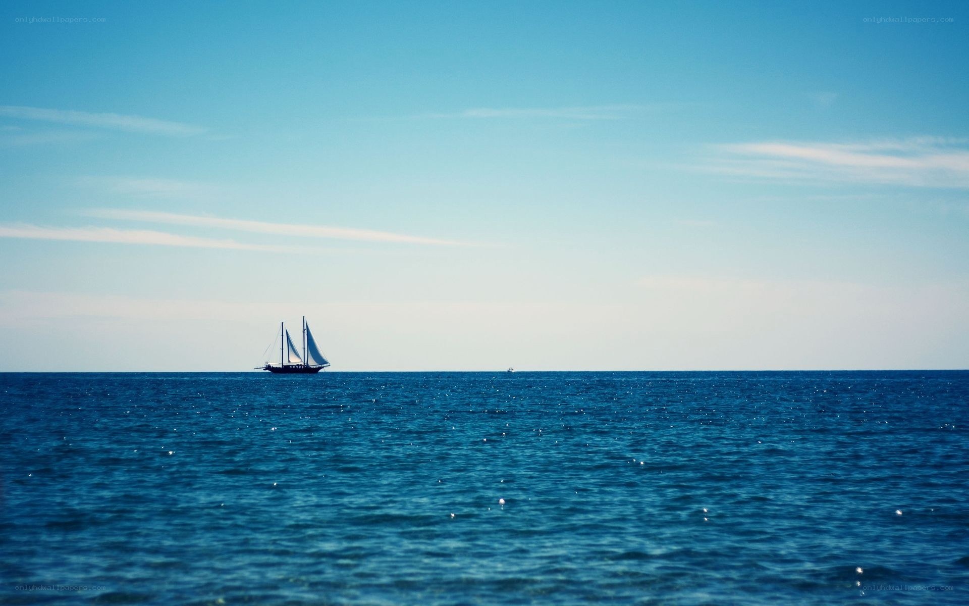 Sailboat on calm sea