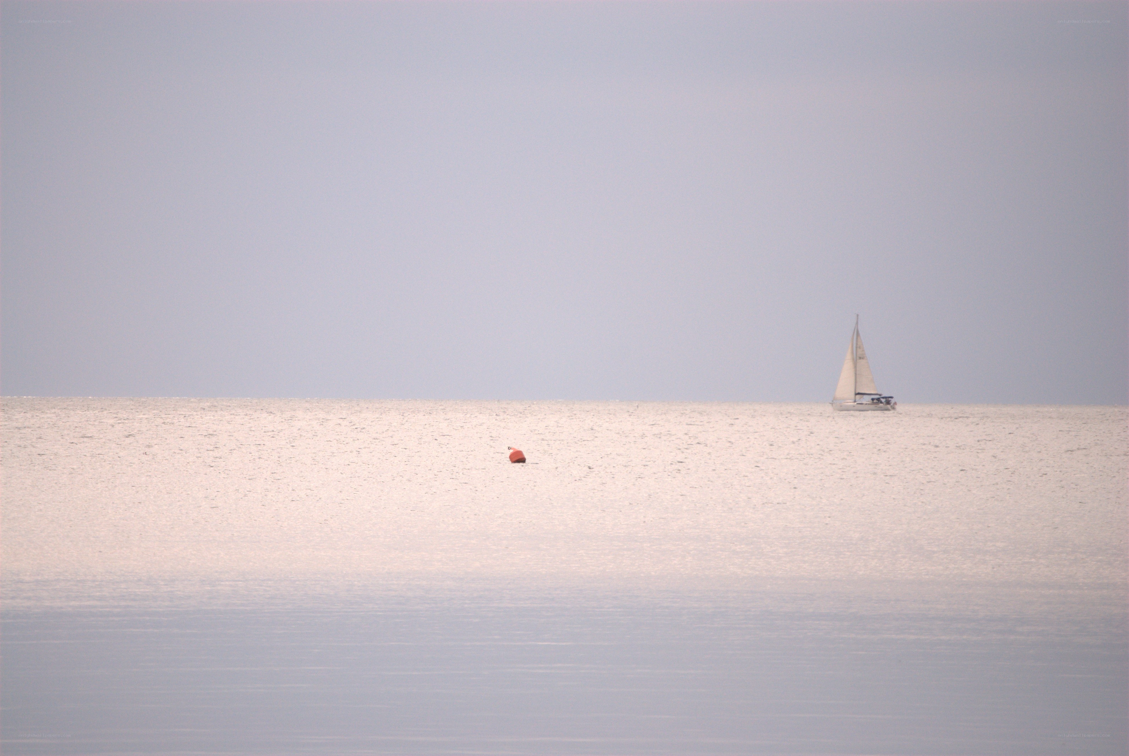 Sailboat on calm sea